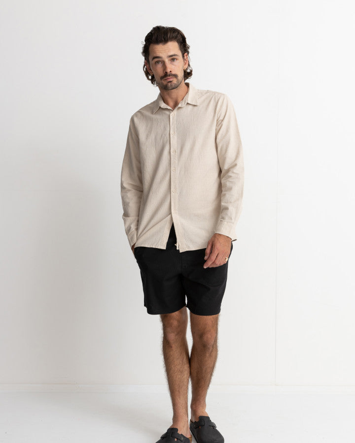 Camisa Hombre Classic Linen LS - Sand