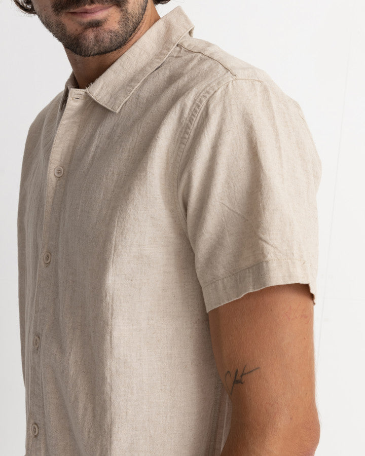 Camisa Hombre Classic Linen SS - Sand