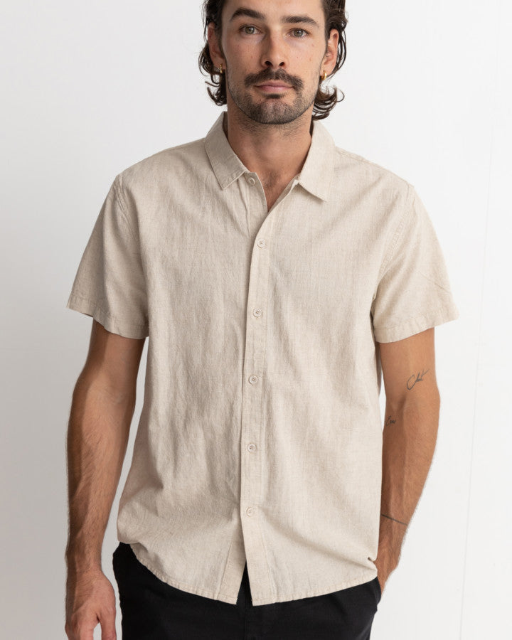 Camisa Hombre Classic Linen SS - Sand