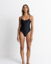 Traje de Baño Classic Minimal One Piece- Black