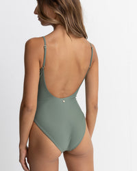 Traje de Baño Classic Minimal One Piece- Olive