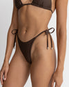 Bikini Bottom Classic Tie Side Hi Cut - Chocolate