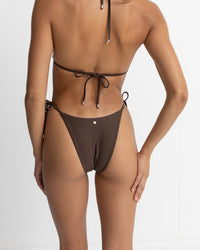 Bikini Bottom Classic Tie Side Hi Cut - Chocolate