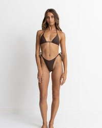 Bikini Bottom Classic Tie Side Hi Cut - Chocolate
