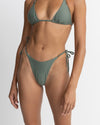 Bikini Bottom Classic Tie Side Hi Cut - Olive