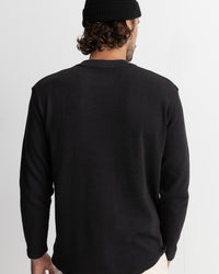 Sweater Hombre Classic Waffle Knit - Vintage Black