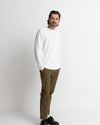 Sweater Hombre Classic Waffle Knit - Vintage White