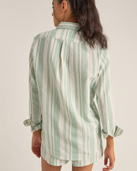 Camisa Mujer Dinero Stripe Beach Shirt - Green