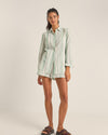 Short Mujer Dinero Stripe Beach Short - Green