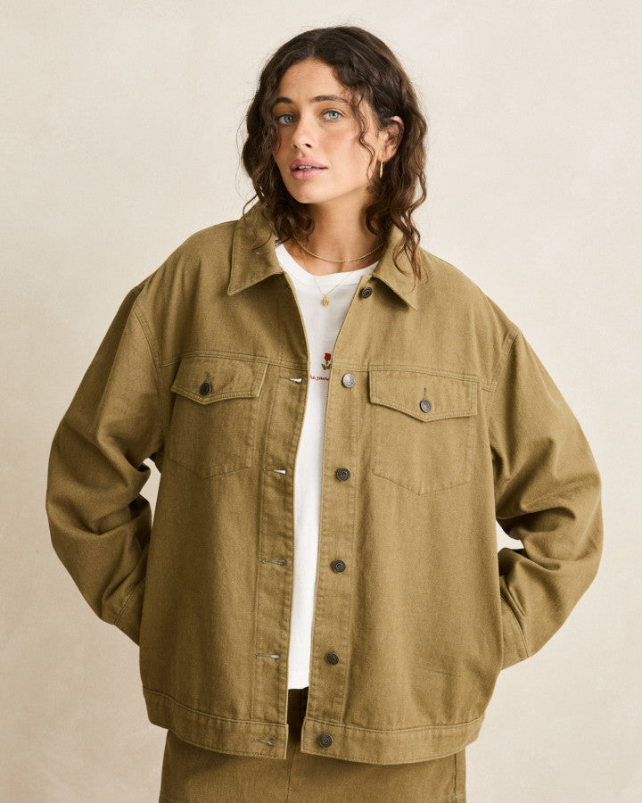 Chaqueta Mujer Essential Oversized Jacket - Olive