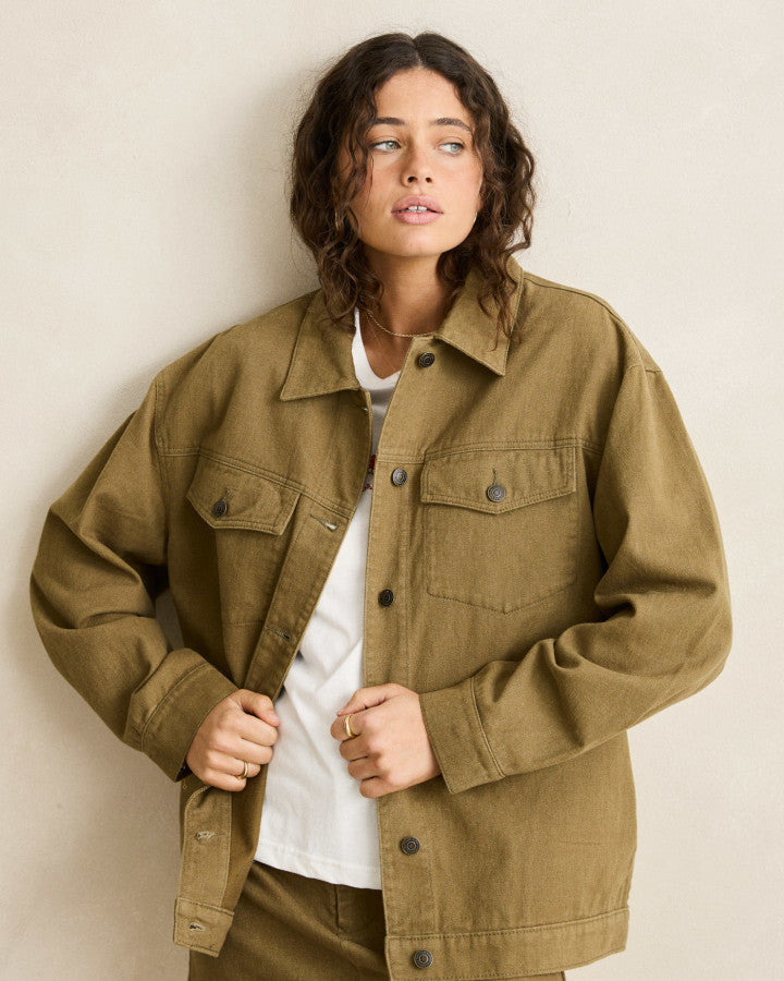 Chaqueta Mujer Essential Oversized Jacket - Olive