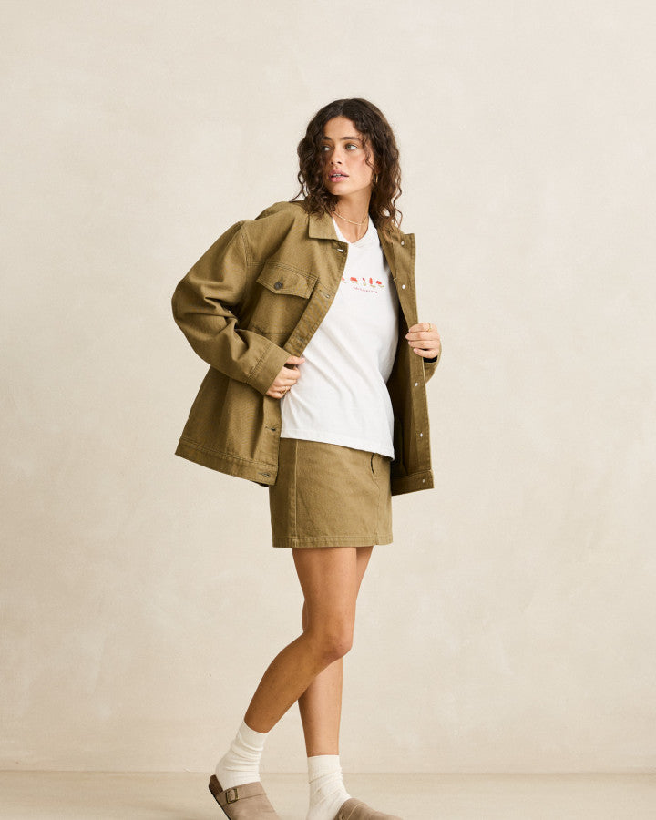 Chaqueta Mujer Essential Oversized Jacket - Olive