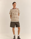 Polera Hombre Everyday Stripe - Latte