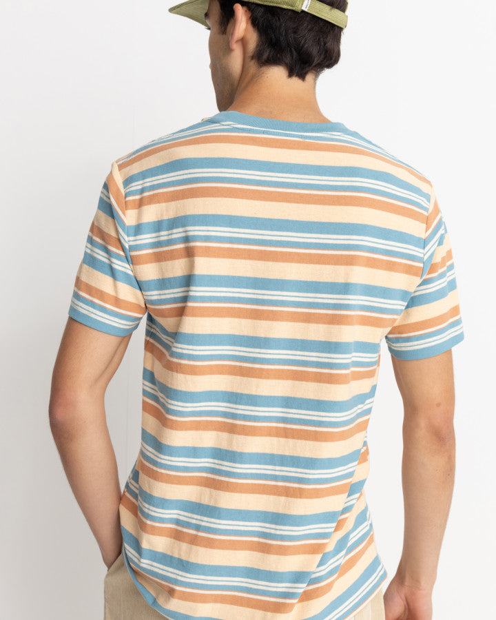 Polera Hombre Everyday Stripe - Mineral Blue