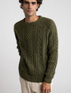 Sweater Hombre Mohair Fishermans Olive