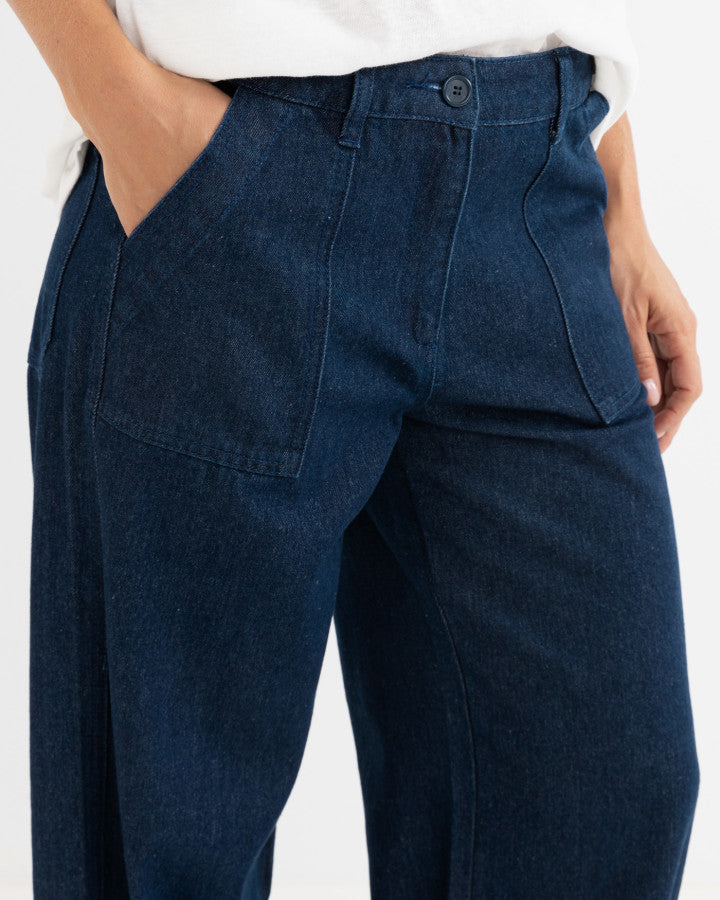 Pantalón Mujer Fleetwood Wide Leg Pant - Dark Denim