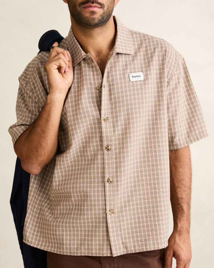 Camisa Frequency Check SS - Caramel