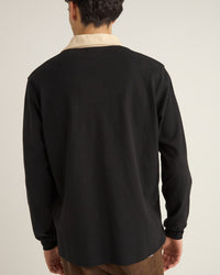 Polera Hombre Manga Larga Hayes LS Rugby Polo - Black