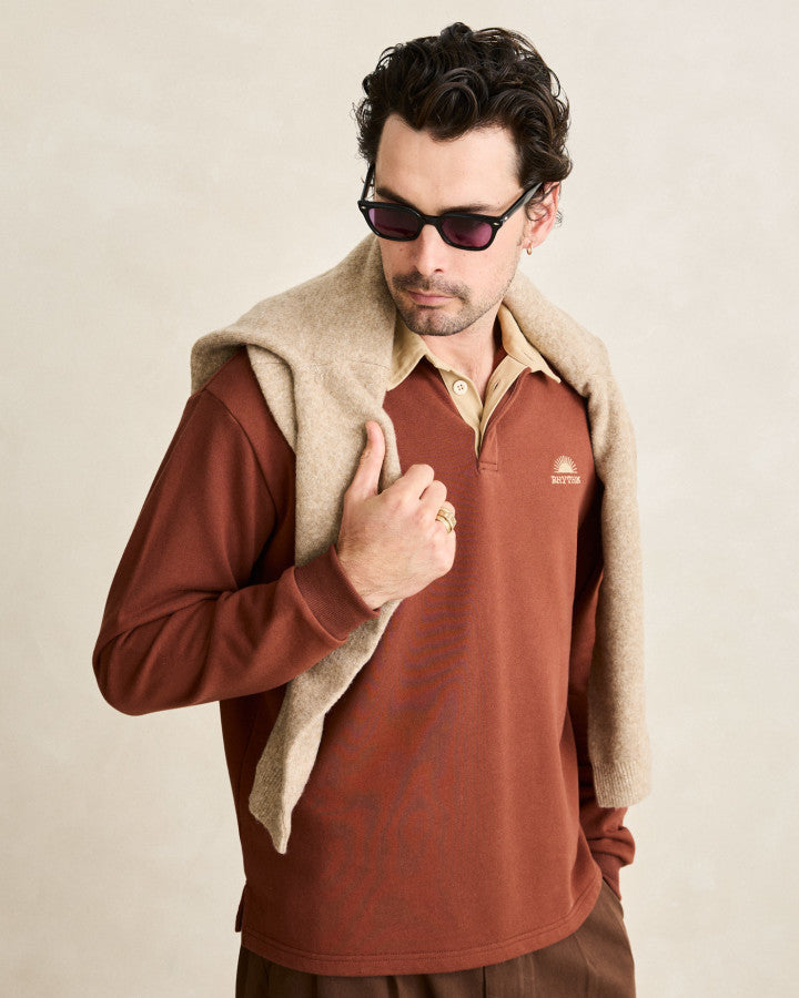 Polera Hombre Heritage Bloom Rugby Polo - Bark