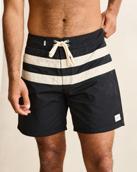 Traje de Baño Hombre Heritage Stripe Trunk - Black