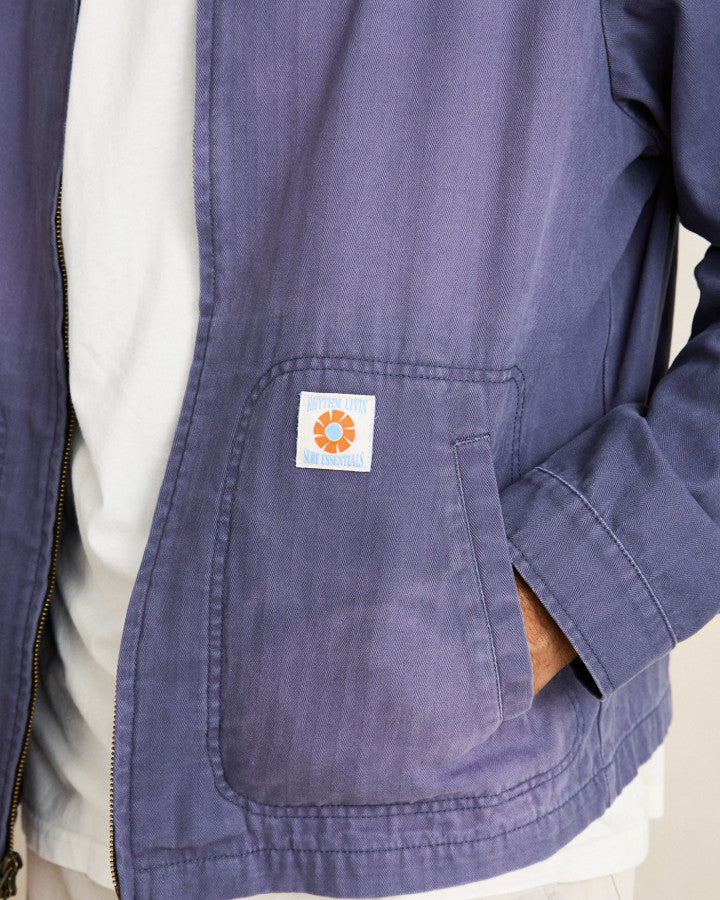 Chaqueta Hombre Herringbone Sun Wash - Vintage Blue