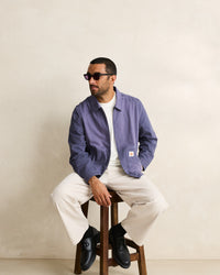 Chaqueta Hombre Herringbone Sun Wash - Vintage Blue