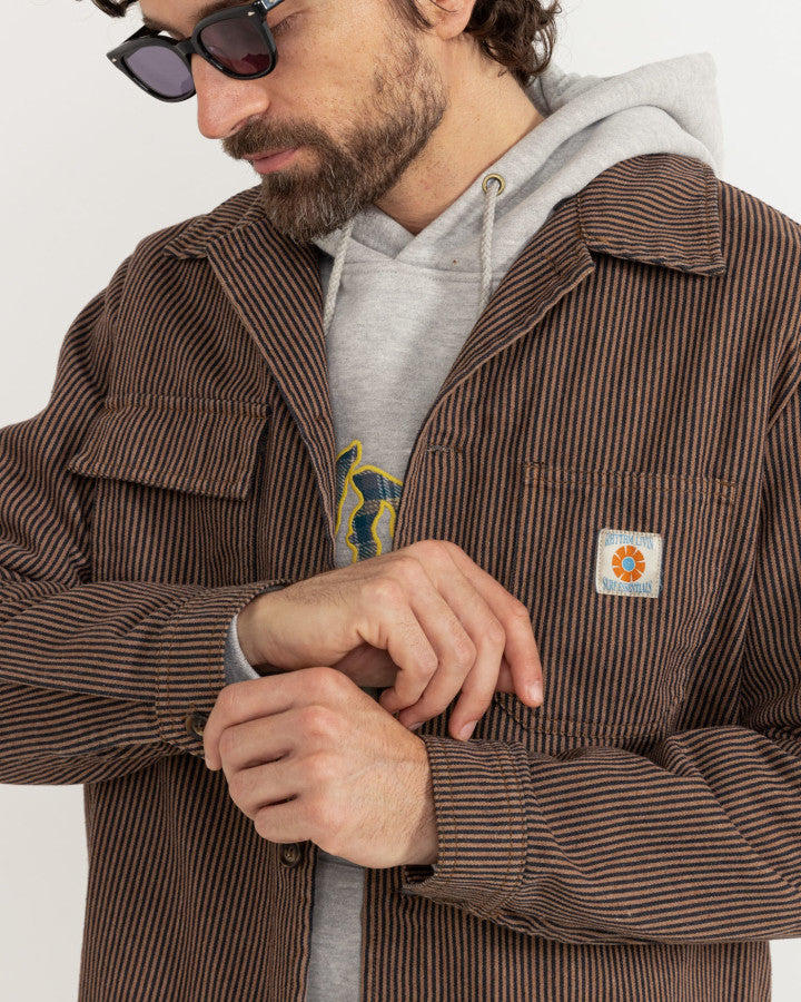 Chaqueta Hombre Hickory Stripe Work Shirt - Cedar – Preppy Beach