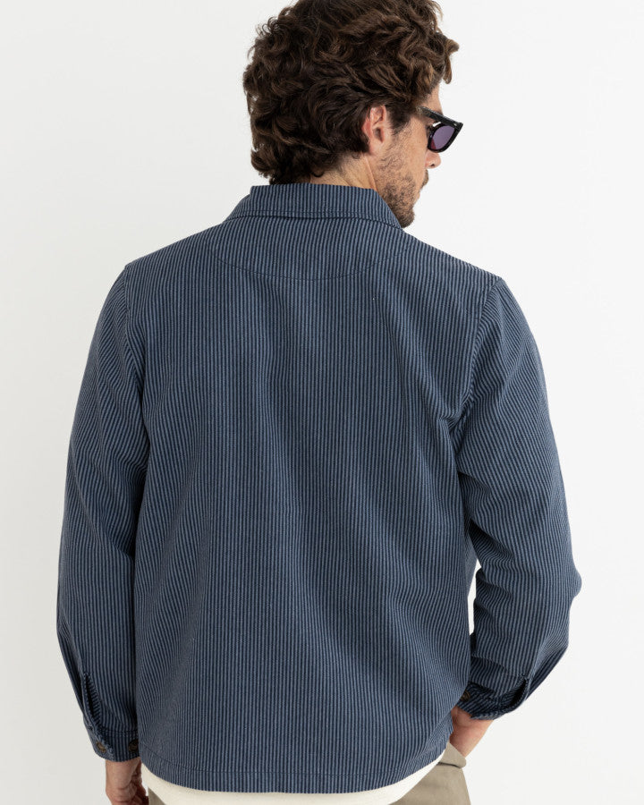 Chaqueta Hombre Hickory Stripe Work Shirt - Navy
