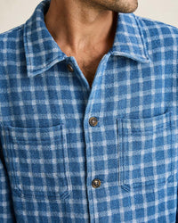 Camisa Hombre Jacquard Check Shirt - Indigo
