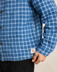 Camisa Hombre Jacquard Check Shirt - Indigo