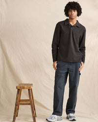 Polera Hombre Kapu LS Rugby Polo - Charcoal