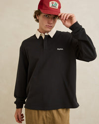 Polera Hombre Koa Vintage Rugby LS Polo - Black