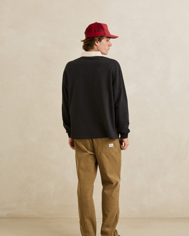 Polera Hombre Koa Vintage Rugby LS Polo - Black