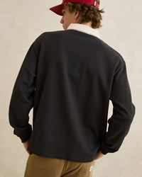 Polera Hombre Koa Vintage Rugby LS Polo - Black