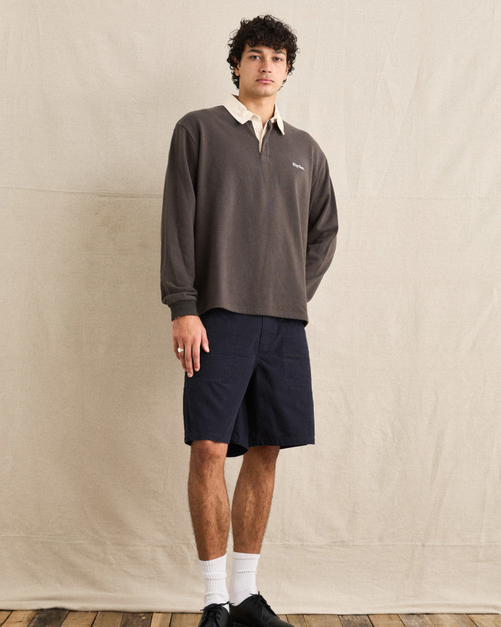 Polera Hombre Koa Vintage Rugby LS Polo - Olive