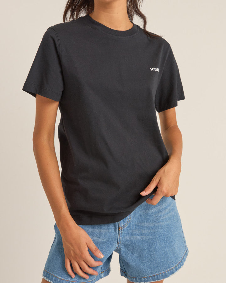 Polera Mujer Logo Boyfriend - Black