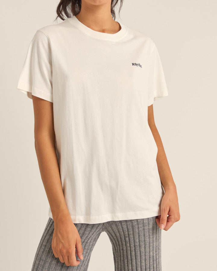 Polera Mujer Logo Boyfriend - White