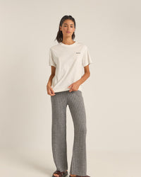 Polera Mujer Logo Boyfriend - White