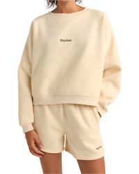 Polerón Mujer Logo Crew Neck Fleece - Oatmeal