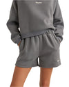 Short Mujer Logo Fleece - Charcoal