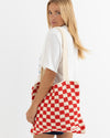 Bolso Lola Check Crochet Tote Bag - Fire