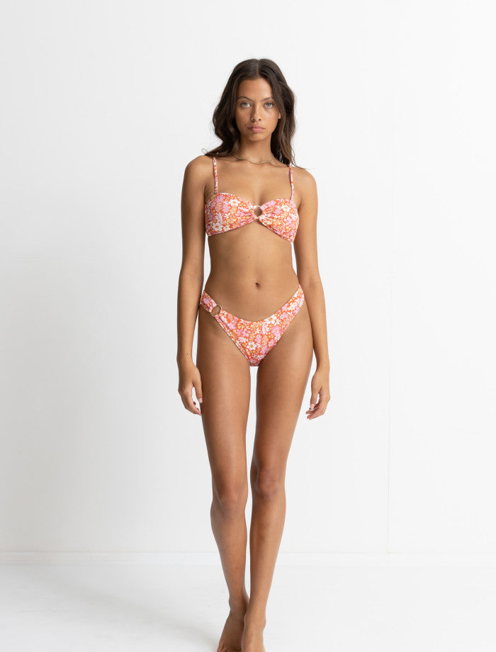 Bikini Bottom Luna Floral O Ring Hi Cut