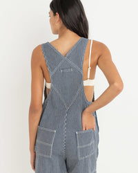 Jardinera Mujer Marseille Short Overall - Indigo Stripe