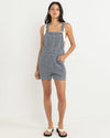 Jardinera Mujer Marseille Short Overall - Indigo Stripe