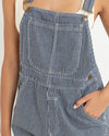 Jardinera Mujer Marseille Short Overall - Indigo Stripe