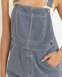 Jardinera Mujer Marseille Short Overall - Indigo Stripe