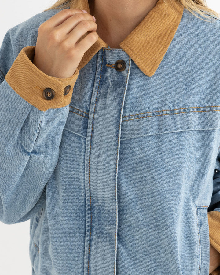 Chaqueta Mujer Mila Insulated Denim Jacket - Denim