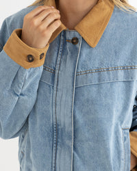 Chaqueta Mujer Mila Insulated Denim Jacket - Denim