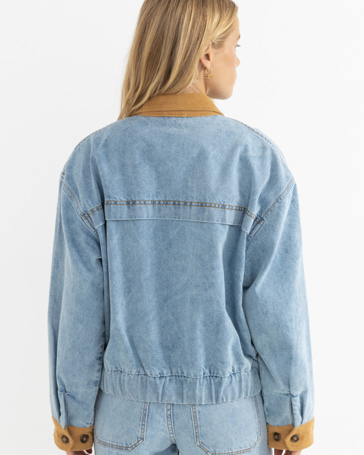Chaqueta Mujer Mila Insulated Denim Jacket - Denim