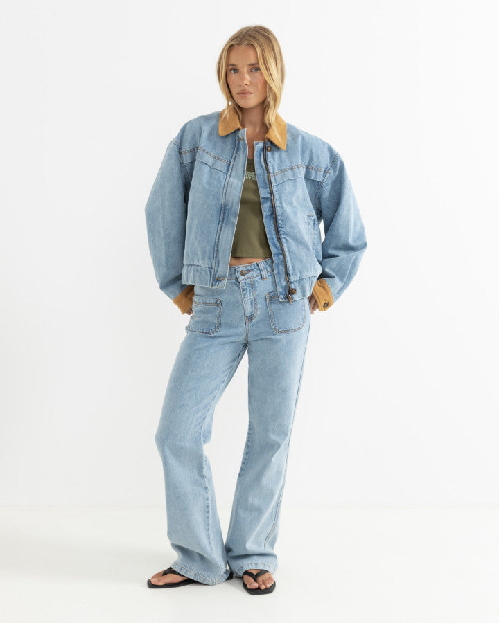 Chaqueta Mujer Mila Insulated Denim Jacket - Denim – Preppy Beach